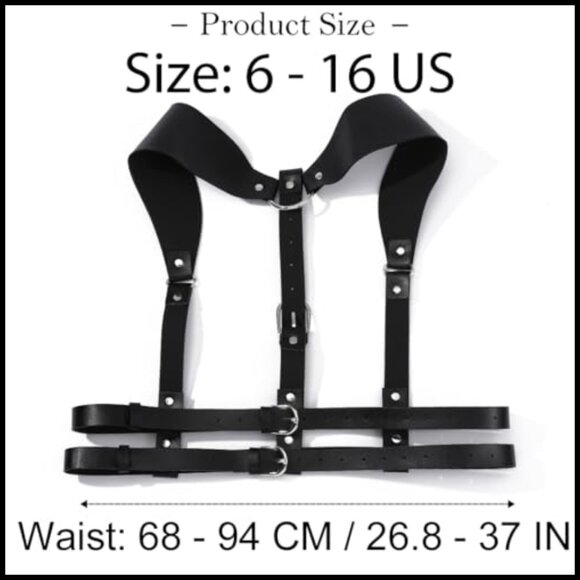 Punk Adjustable Body Chain Belt Gothic Rave Harness Fashion Accessory main image 5